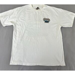 American Muscle T Shirt Single Stitch Vintage Sz XL White‎ Y2K